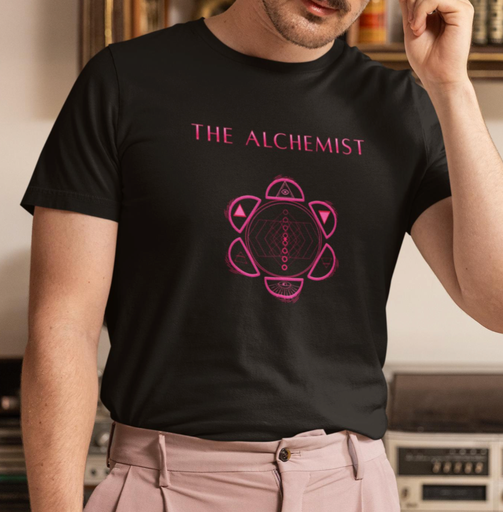The Alchemist geometric spiritual symbol T-shirt | spiritually aligned back print