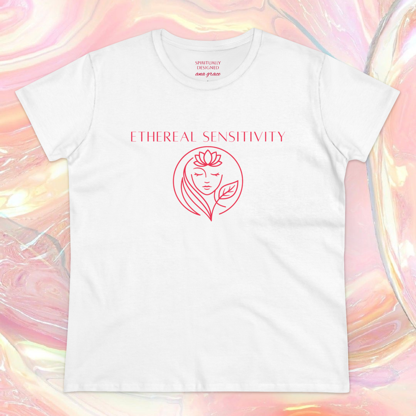 Sacred Feminine T-shirt | Red Minimalist graphic tee | High vibrational tool