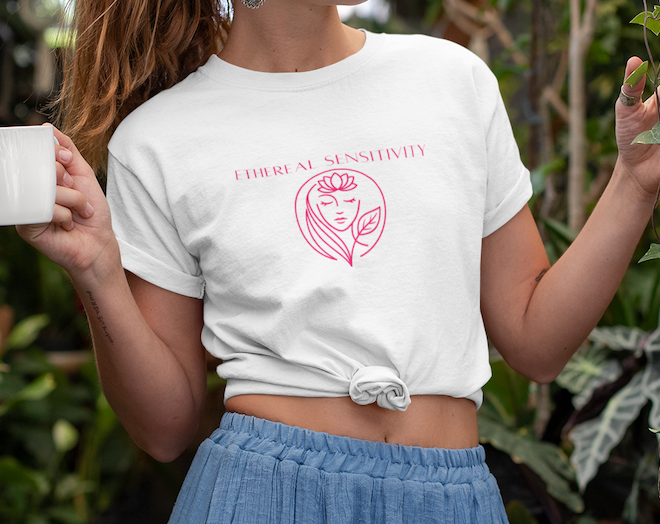 Sacred Feminine T-shirt | Red Minimalist graphic tee | High vibrational tool