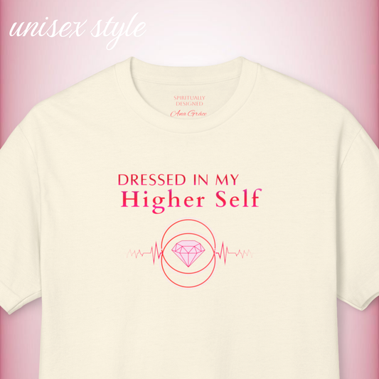 Dressed In My Higher Self tee | Spiritual Diamond Heart T-Shirt