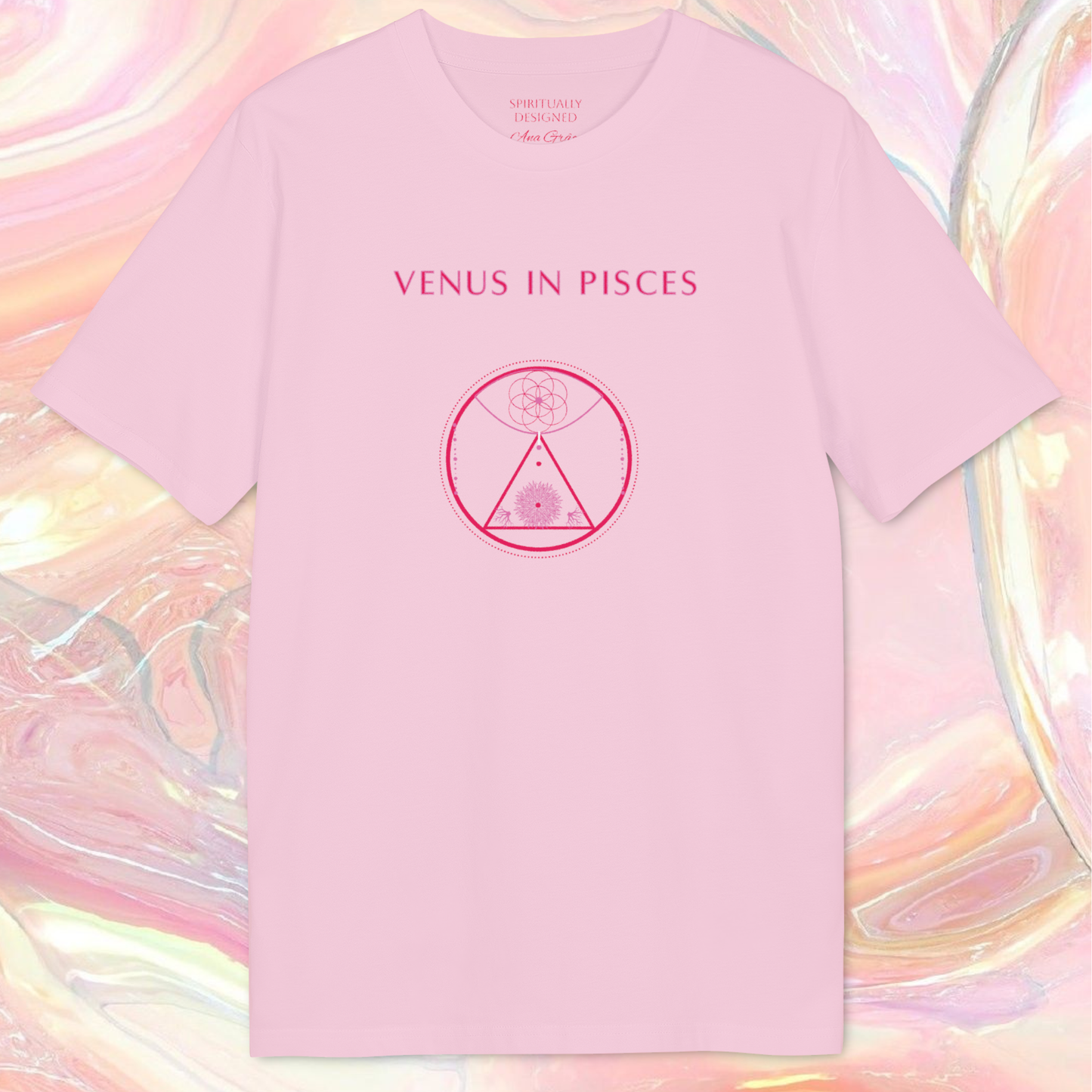 Pink Astrology t-shirt | Pisces zodiac sign | Sustainable textile