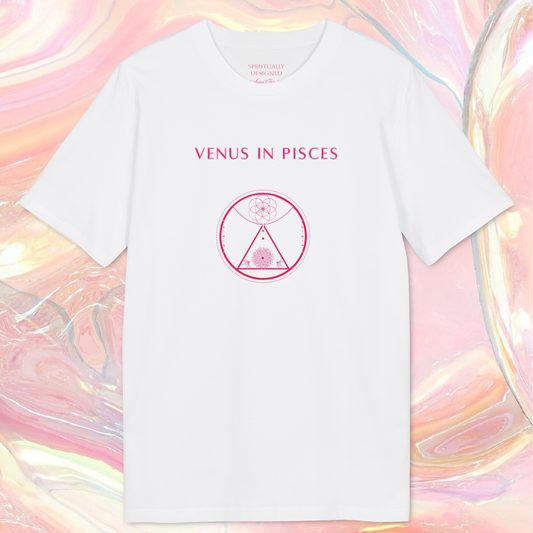 Pink Astrology t-shirt | Pisces zodiac sign | Sustainable textile