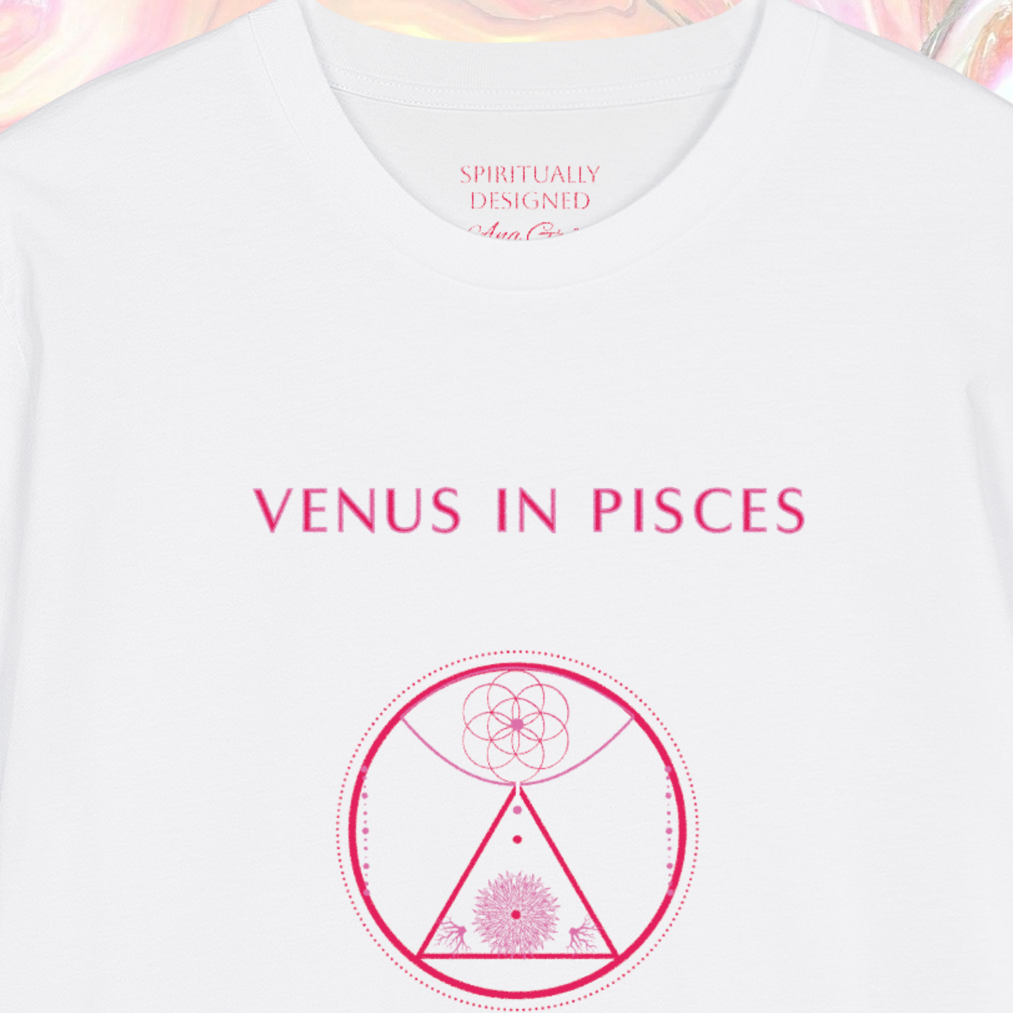 Pink Astrology t-shirt | Pisces zodiac sign | Sustainable textile