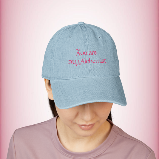 You are the Alchemist hat | embroidered denim baseball cap