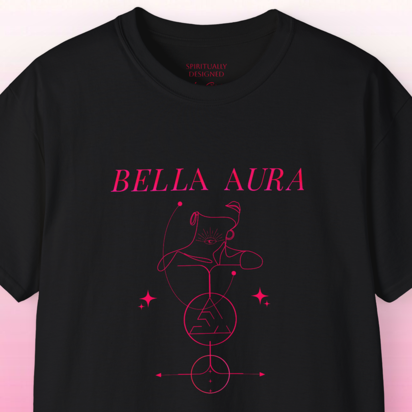Bella Aura tee | Minimal celestial line art, High vibrational t-shirt
