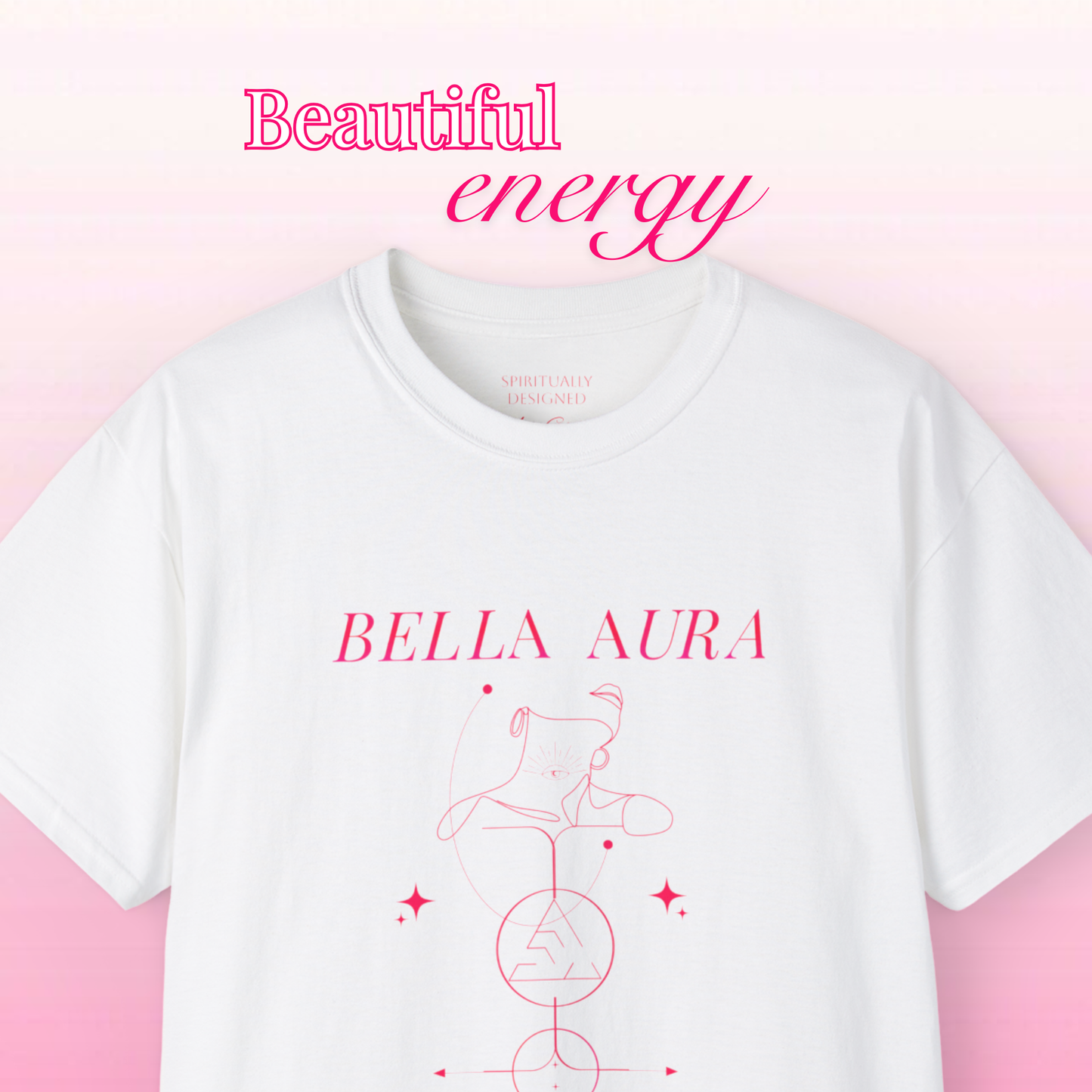 Bella Aura tee | Minimal celestial line art, High vibrational t-shirt