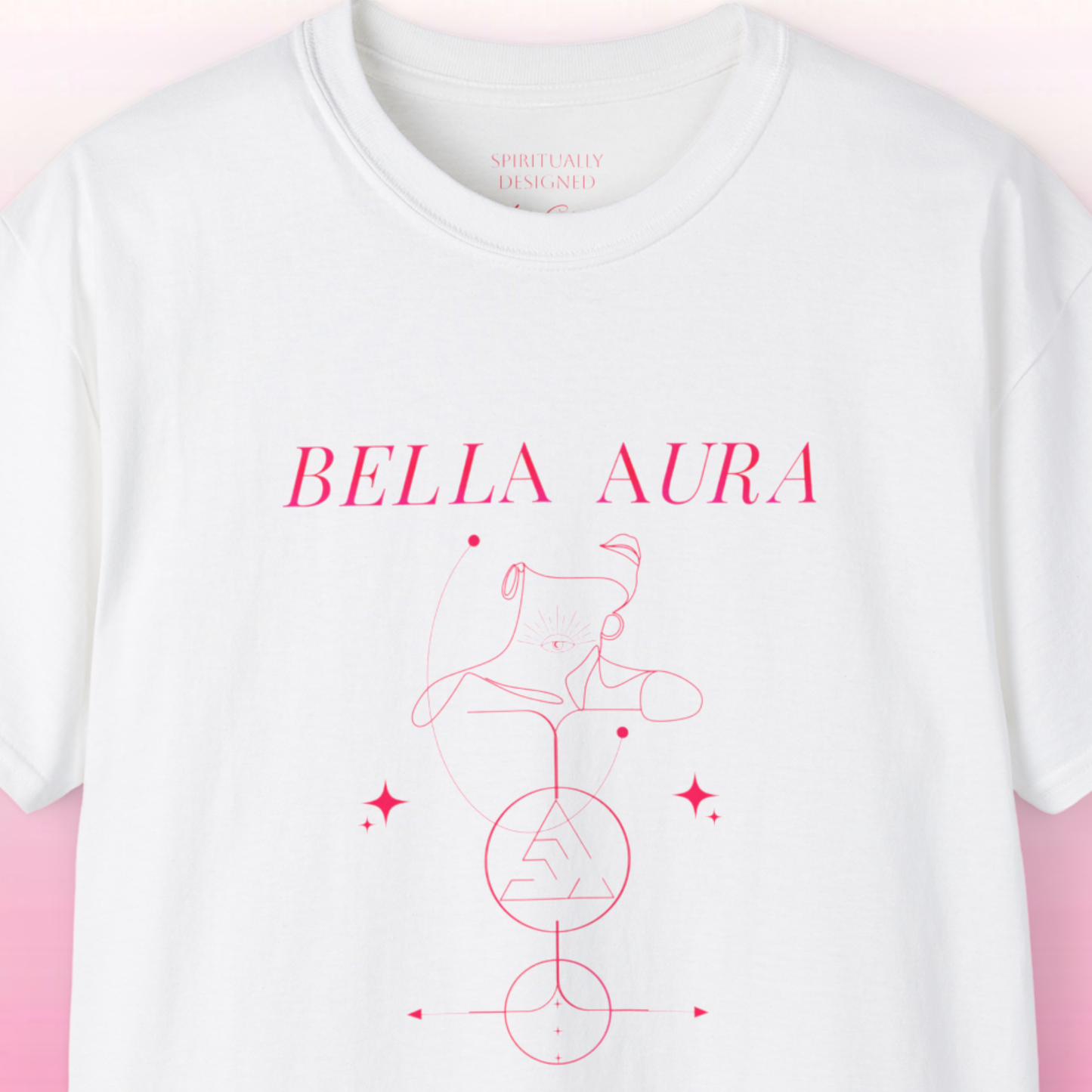 Bella Aura tee | Minimal celestial line art, High vibrational t-shirt