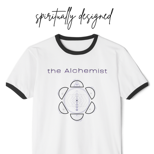 The Alchemist symbol tee | Spiritual Esoteric Graphic | white and black t-shirt
