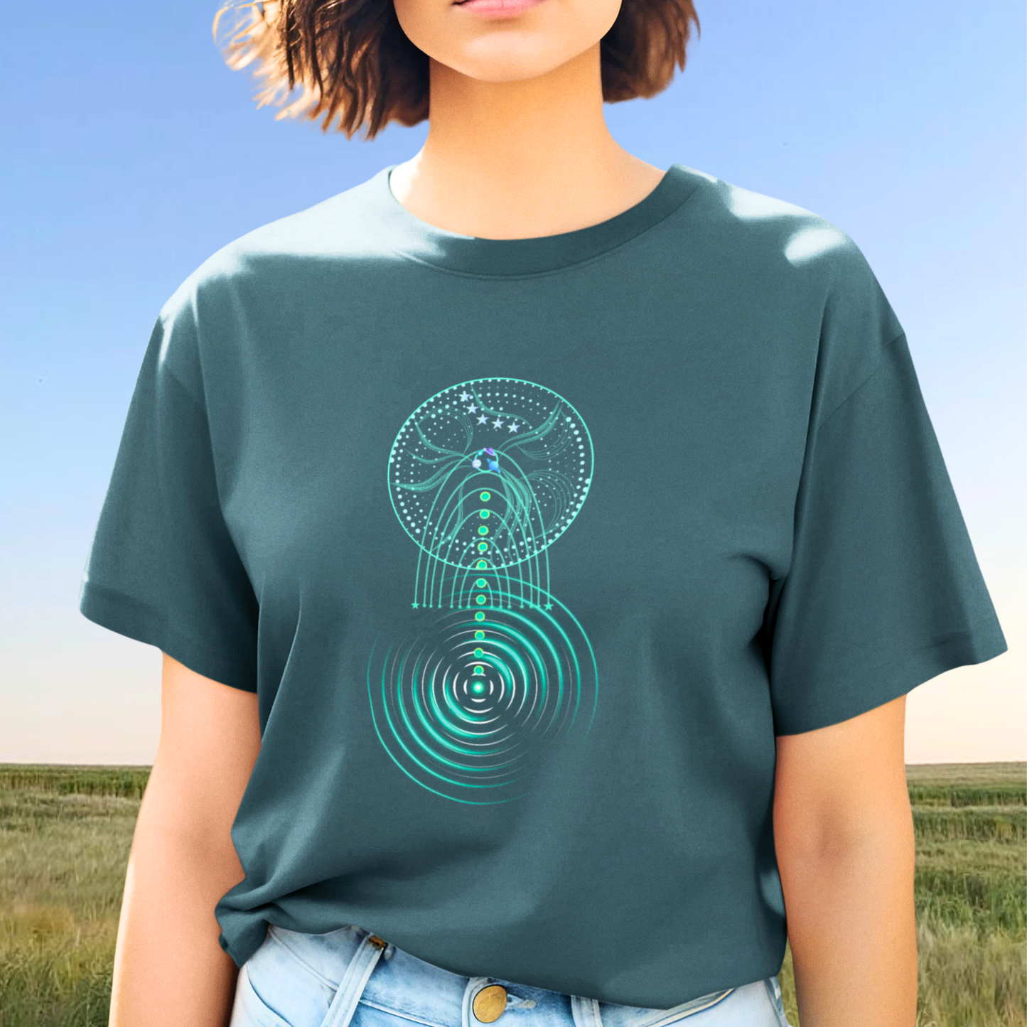 Starseed t-shirt  Pleiadian Symbol Celestial Graphic Shirt 640Hz