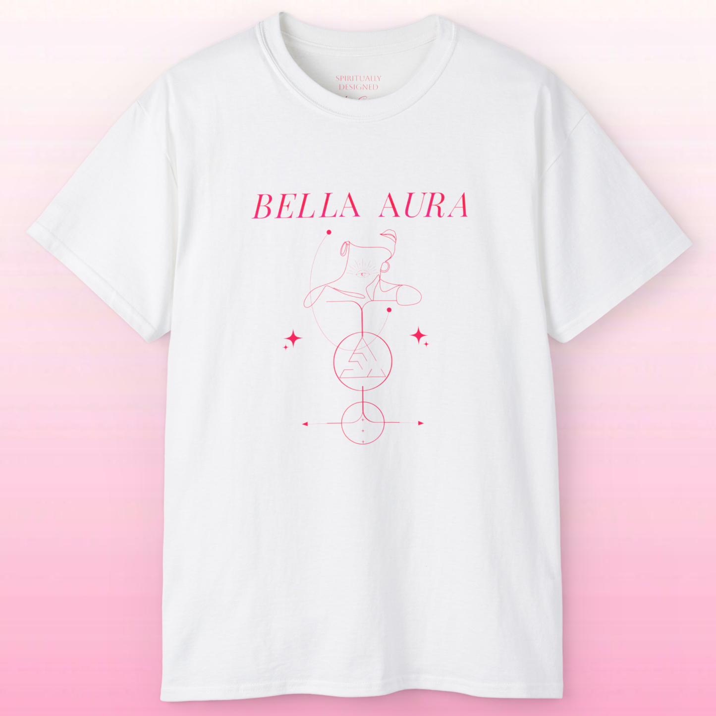 Bella Aura tee | Minimal celestial line art, High vibrational t-shirt