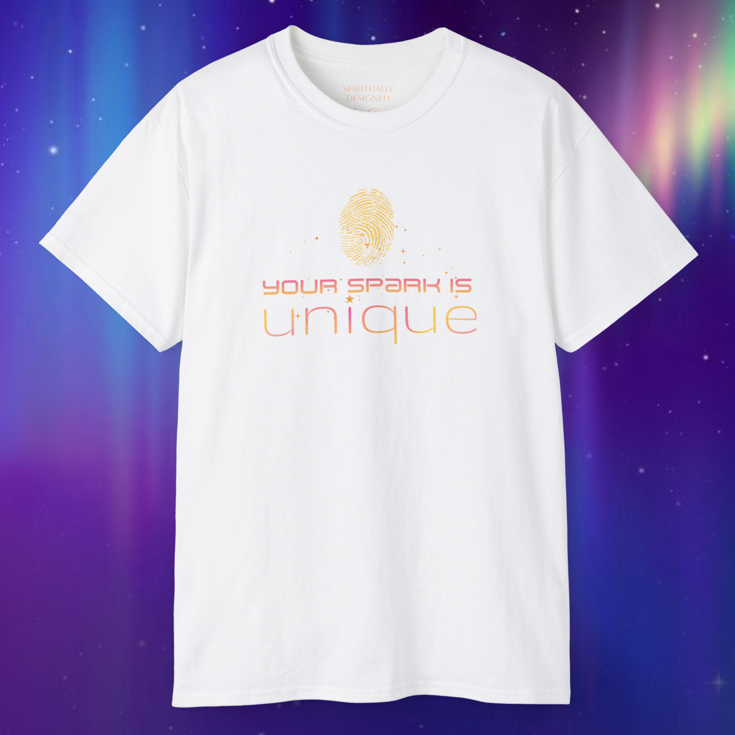 High Vibrational T-shirt | Starseed finger-print graphic | spiritual to wear