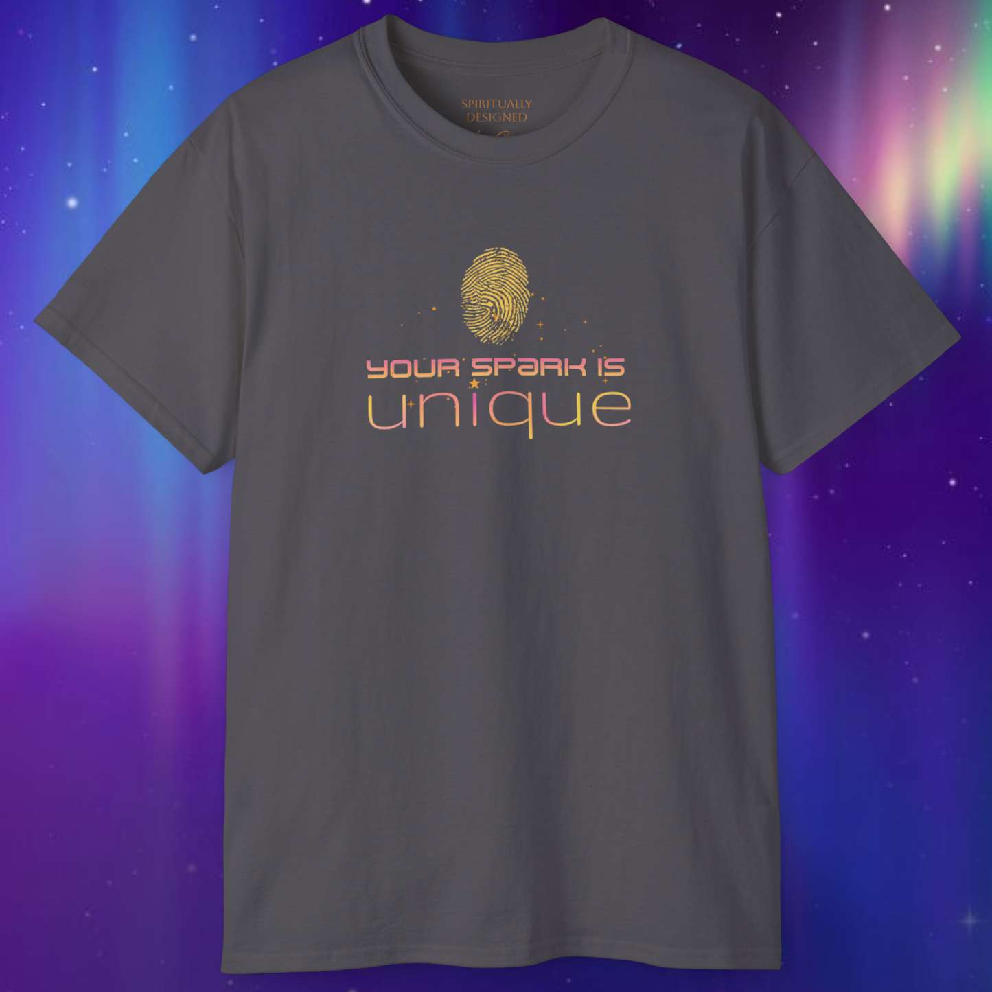 High Vibrational T-shirt | Starseed finger-print graphic | spiritual to wear